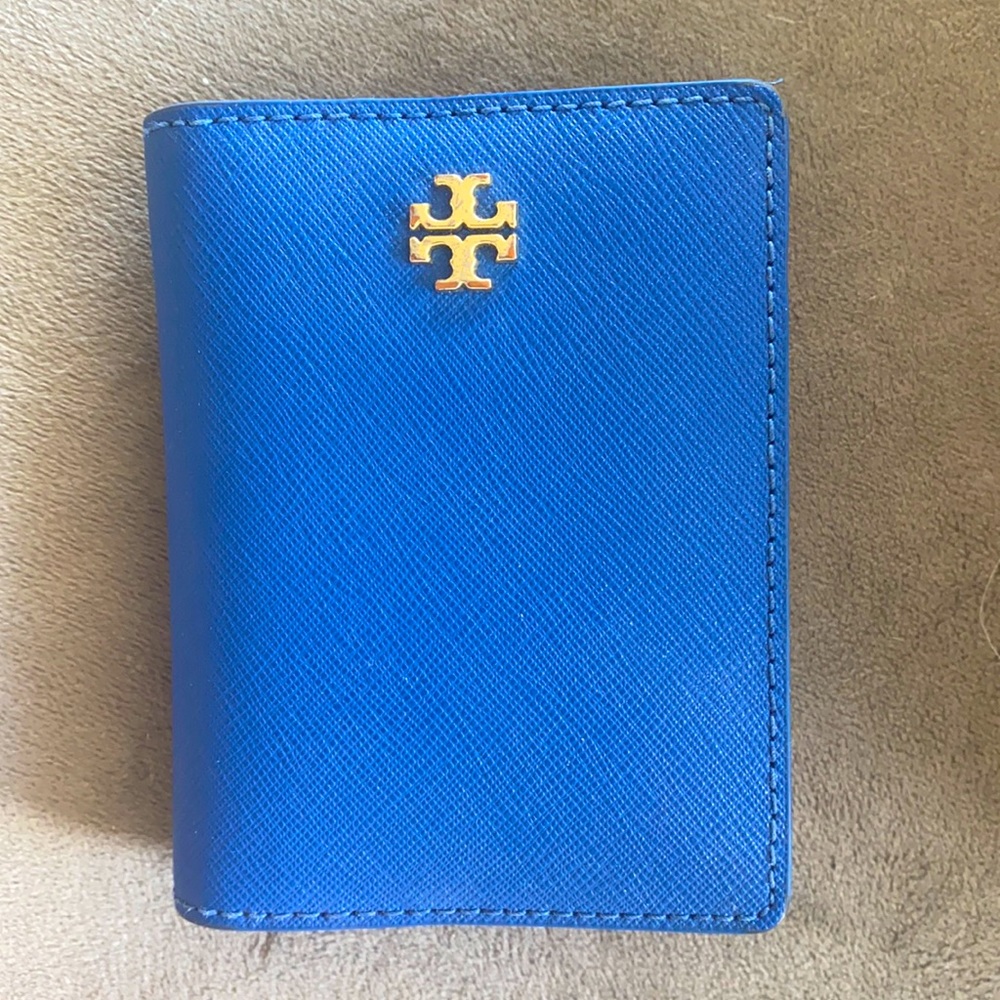 Tory Burch Small Blue Leather Wallet